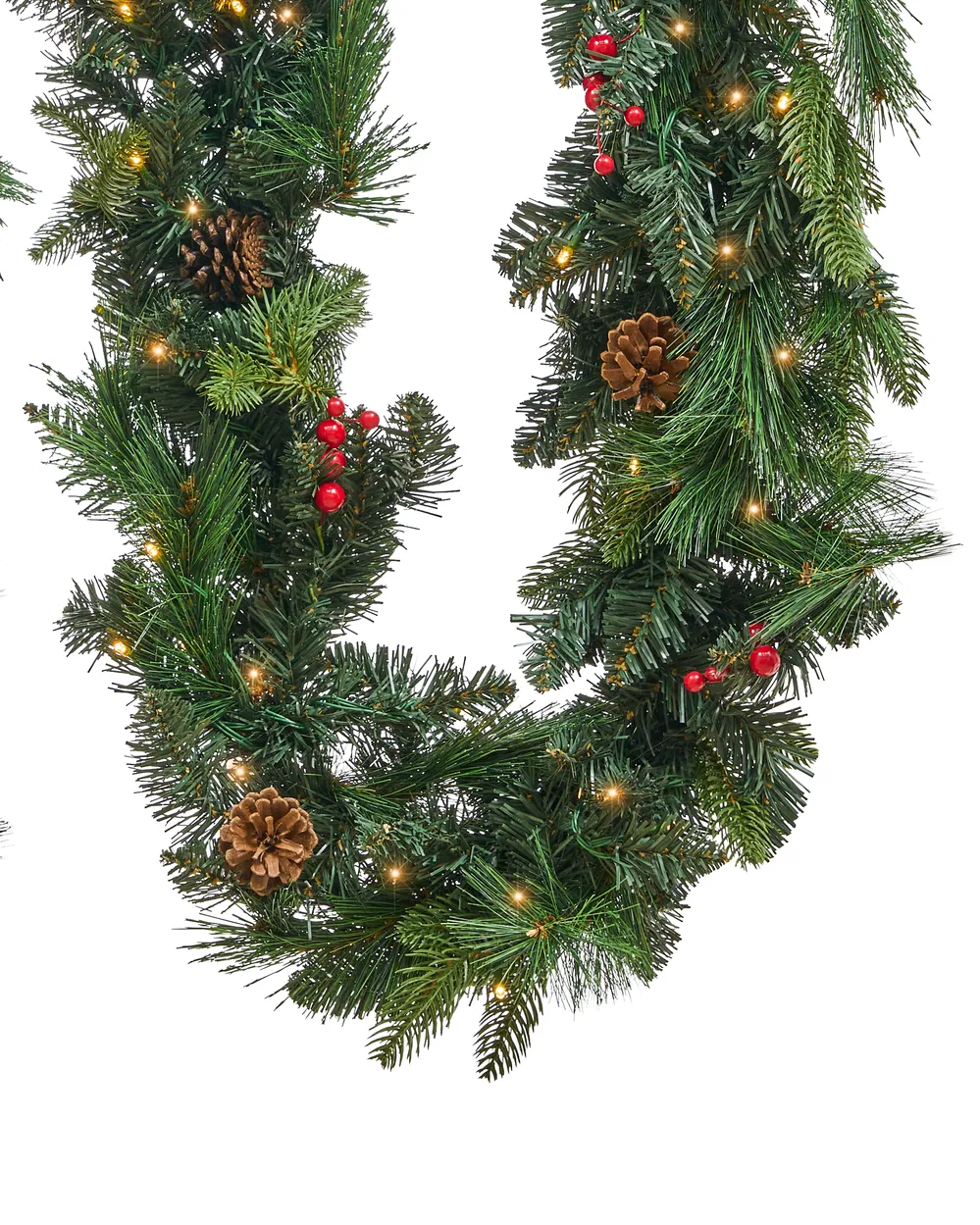 Świąteczna girlanda LED WHITEHORN 270 cm Ciemnozielony_881156