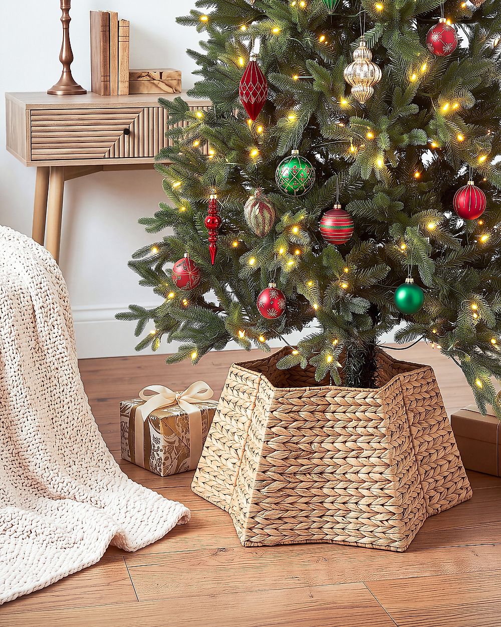 Weihnachtsbaumkragen EVIJARVI 60 cm Naturfarben