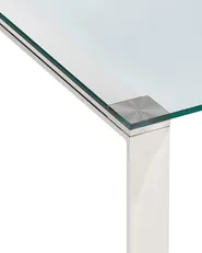 Console Table TILON Tempered Glass Silver_857832