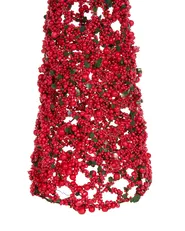 Zestaw 2 figurek dekoracyjnych ROSAN 52/60 cm Choinka Czerwony_1018702