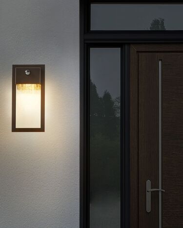 Outdoor LED Wall Light with Motion Sensor Black ELLIOT