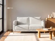 Sofa 2 Seater GIMO Boucle White_1036301