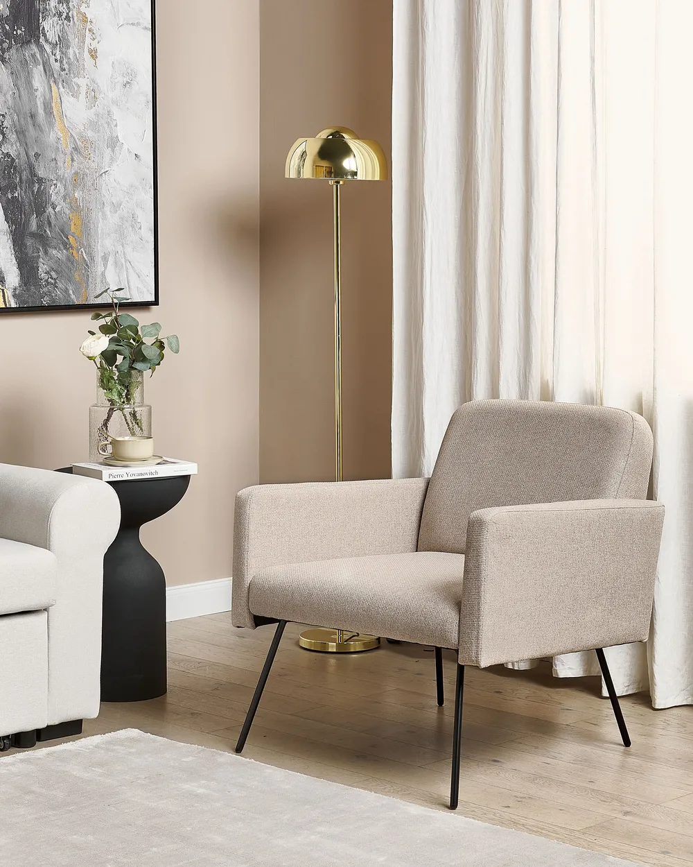 Armchair NARKEN Fabric Beige