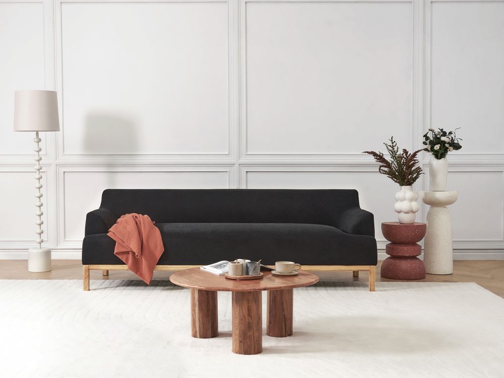 Sofa dla 3 osób SOSJO Czarny