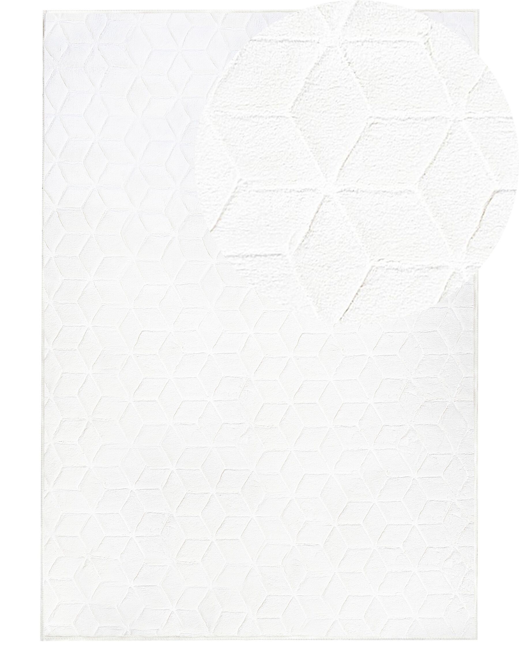 Kunstfellteppich Kaninchen weiß 160 x 230 cm Shaggy THATTA_858639