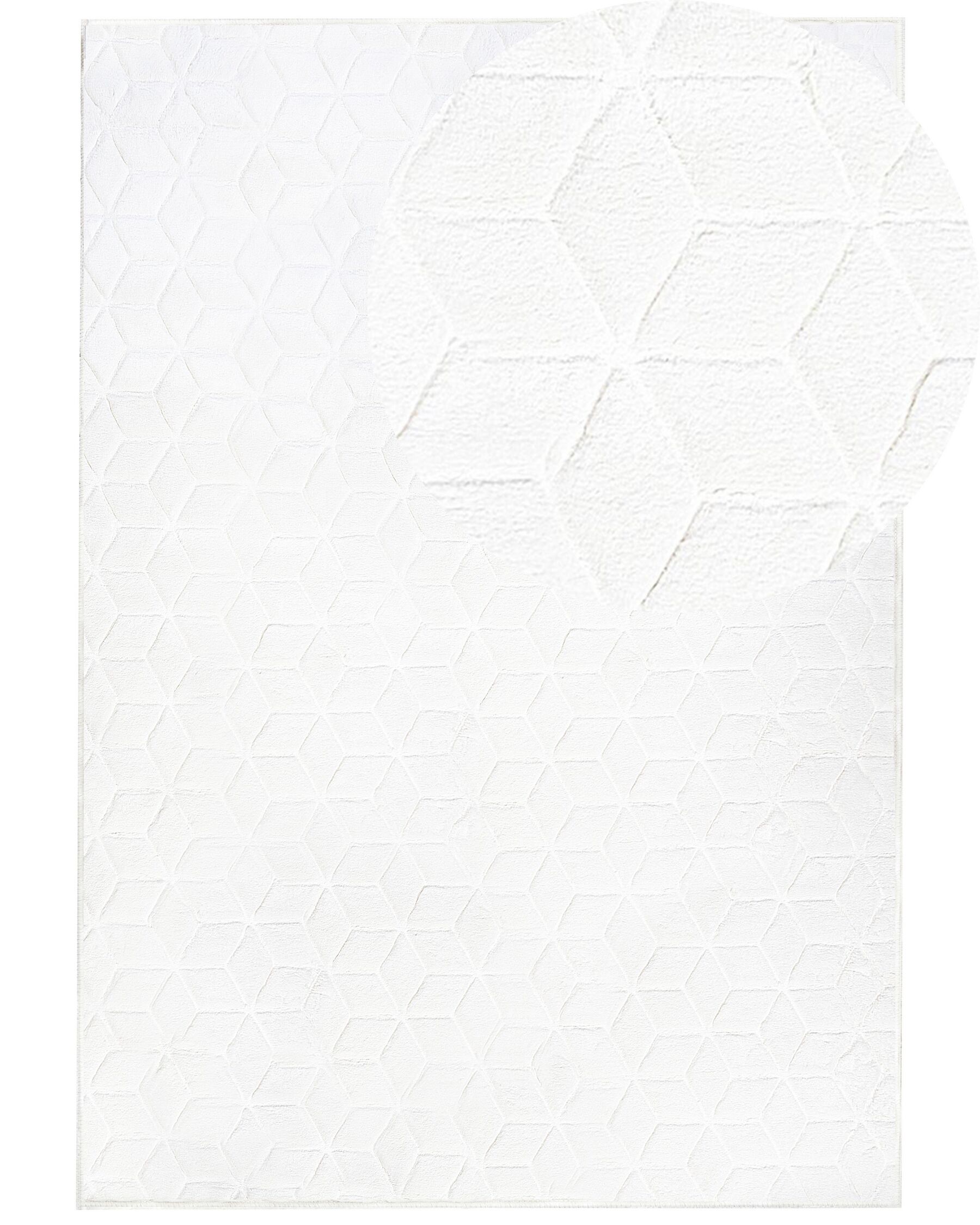 Tapete em pelo sintético de coelho branco 160 x 230 cm THATTA_858639