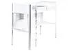 High Sleeper Bed with Desk Pine Wood FOUCAMONT 90 x 200 cm (EU Single) White