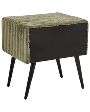 1 Drawer Bedside Table FLAYAT Corduroy Green_968019