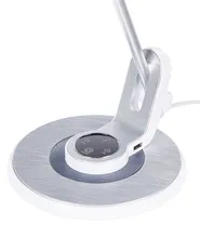 Lampada da scrivania a LED CORVUS con dimmer Metallo Bianco/Argento_854197