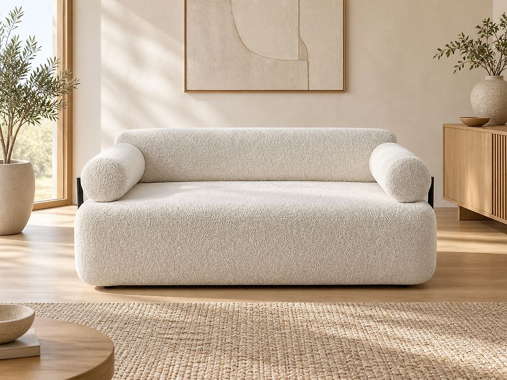 Sofa 2 Seater ELVA Boucle Off-White
