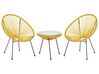 PE Rattan Bistro Set Yellow ACAPULCO II_795244