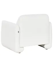 Set da salotto 4 posti SALAND Tessuto Bianco_970965