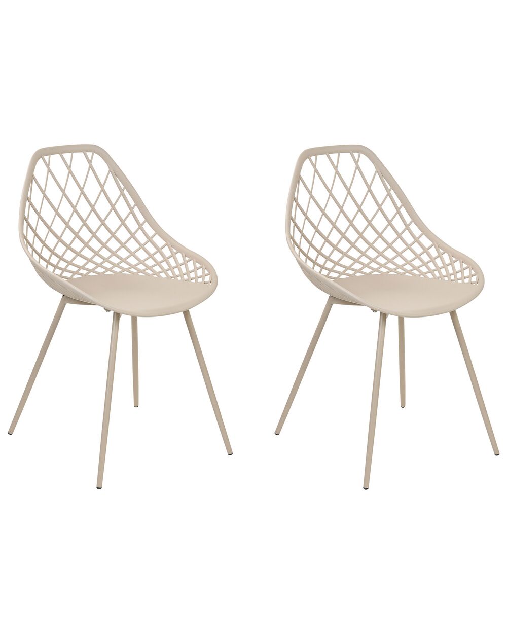 Lot de 2 chaises de salle à manger CANTON II Beige
