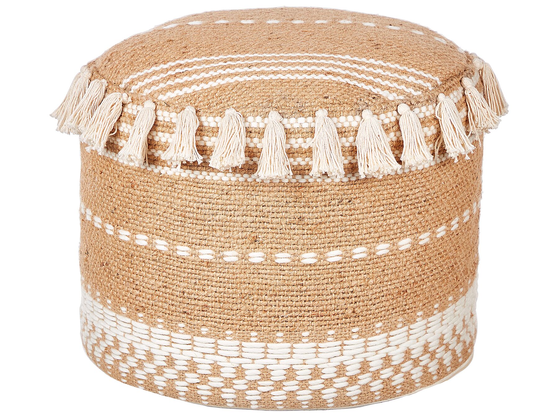 Pouf Jute beige ⌀ 50 cm rund SARSAR_887004