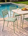 Set of 2 Garden Chairs LEFKADA Metal Green