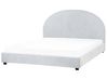 Bed Chenille VAUCLUSE 160 x 200 cm (EU King Size) Light Blue