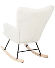 Poltrona a dondolo OULU Bouclé Bianco_855481