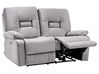 Electric Recliner Sofa 2 Seater BERGEN Velvet Grey