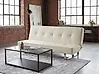 Sofa Bed 3 Seater DERBY Faux Leather Off-White