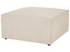 Canapé d'angle côté droit modulable 4 places en velours côtelé beige avec ottoman LEMVIG_875183