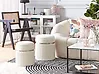 Set of 2 Storage Pouffes CAMDENTON Velvet Off-White