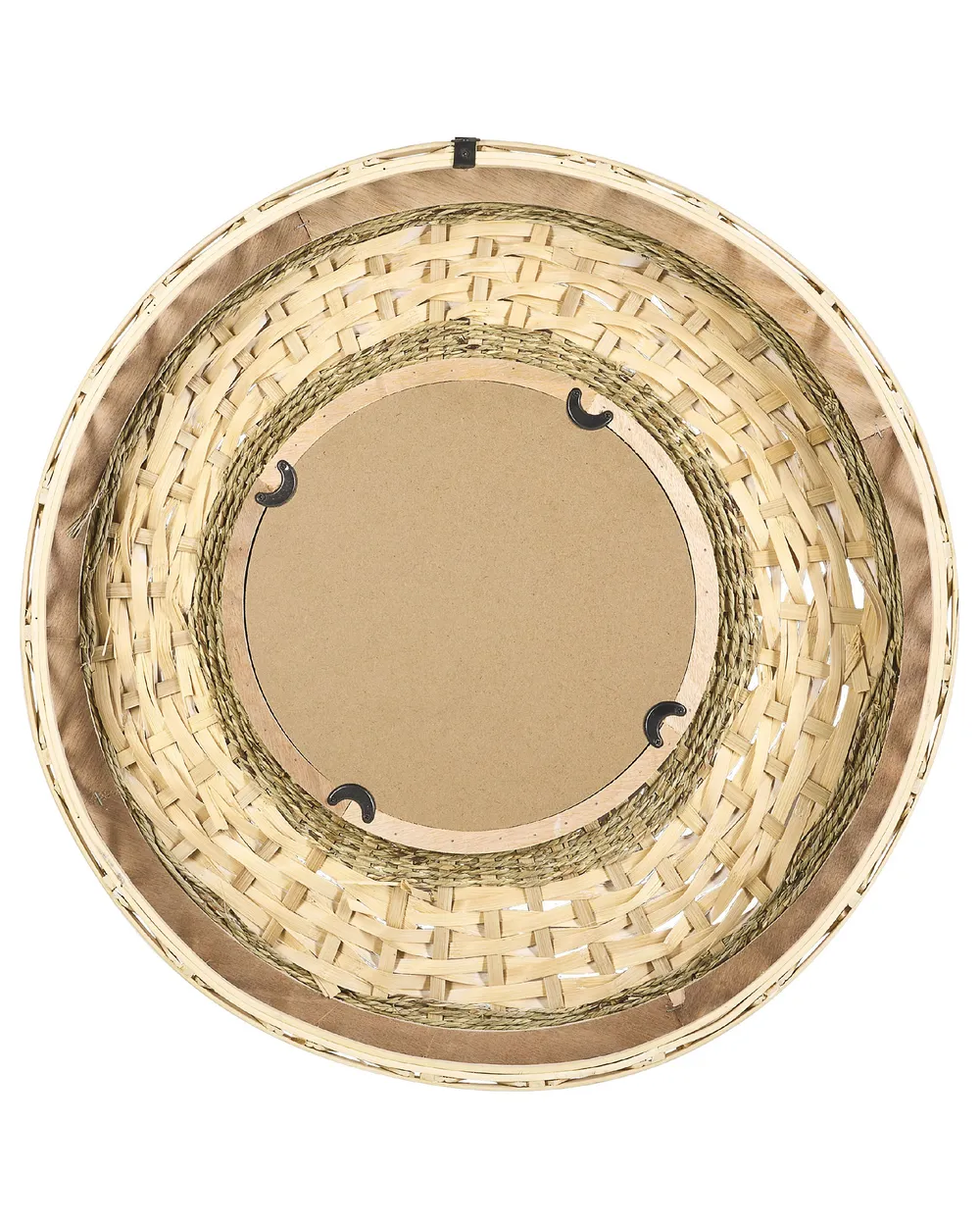 Wall Mirror SOLEDAD 61 cm 61 cm Bamboo White_848666