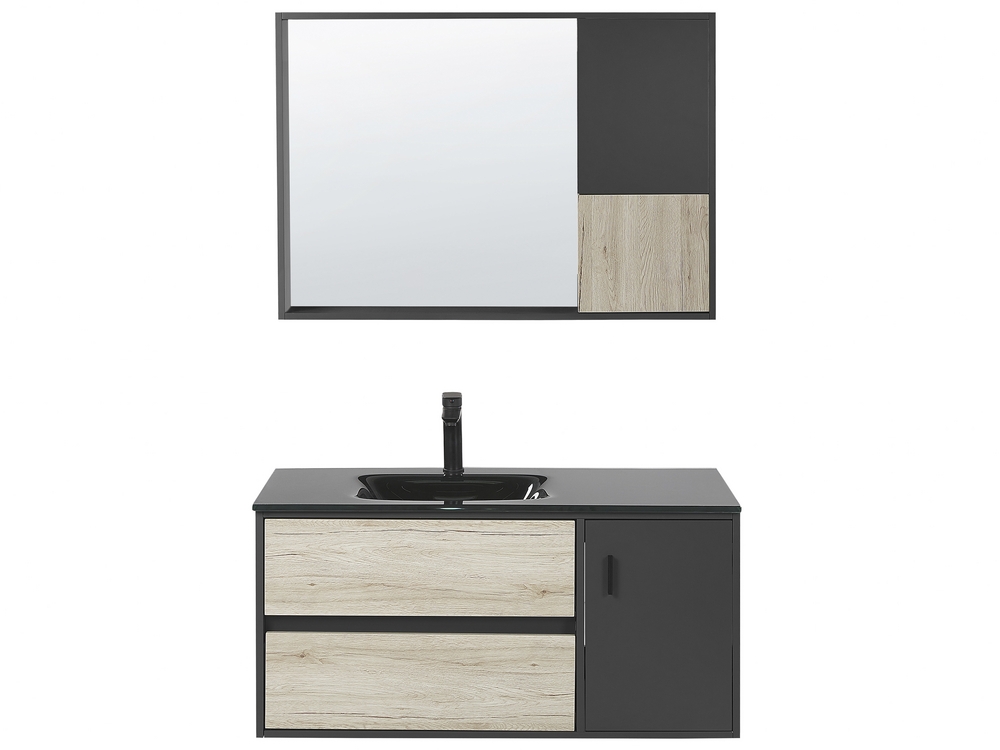 Bathroom vanity and mirror combo discount