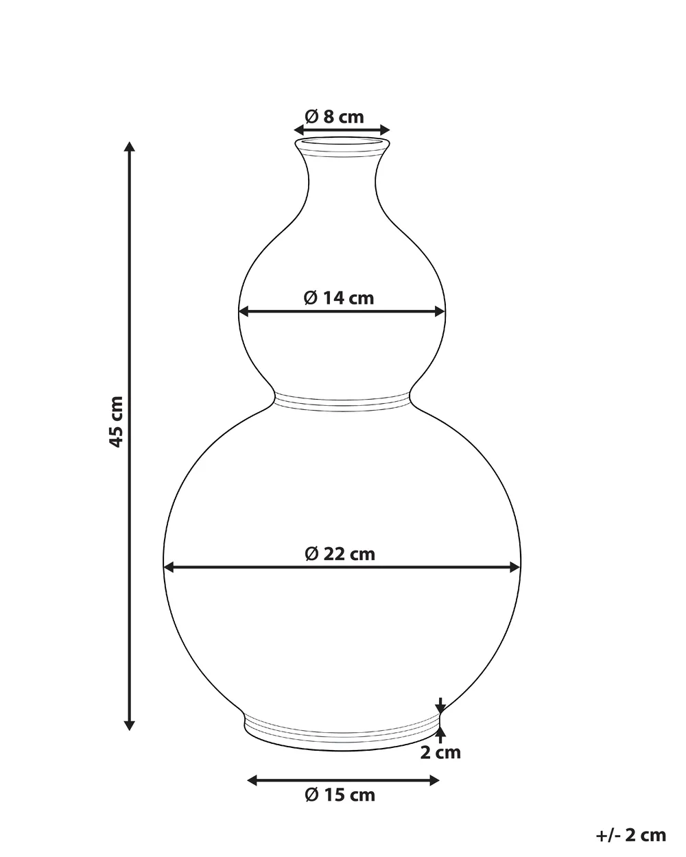 Wazon na kwiaty MOSTOLES 45 cm Porcelana Biały/ niebieski_1052862