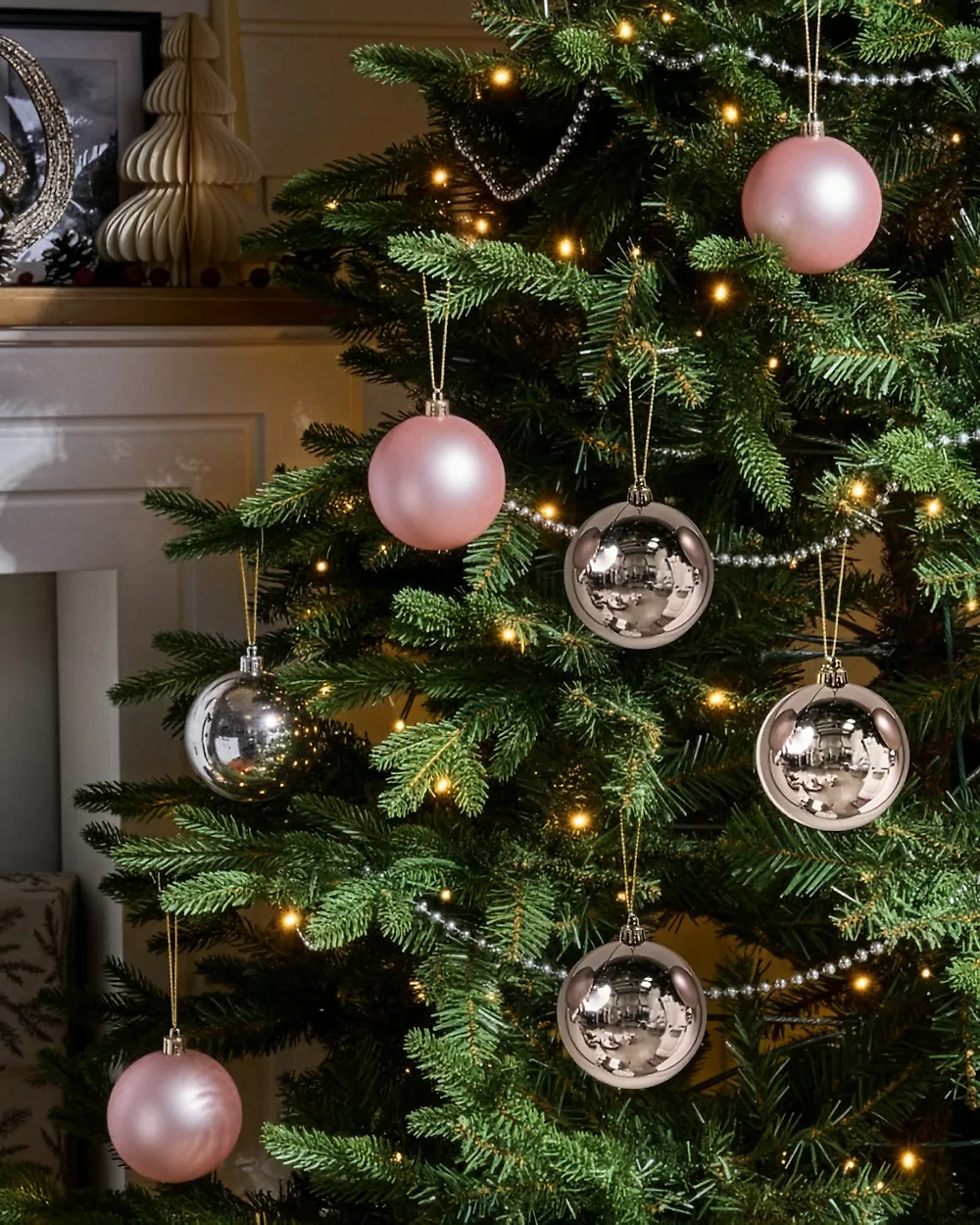 Set of 36 Baubles BYGDIN Pink_1187403