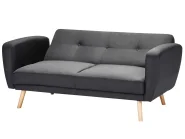 Sofa Bed 2 Seater FLORLI Fabric Black_954346