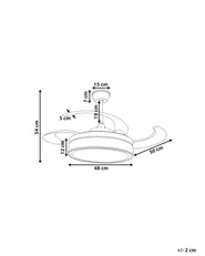 Wentylator sufitowy z lampą FREMONT Z pilotem LED Biały_862436