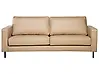 Sofa 3 Seater SAVALEN Faux Leather Beige
