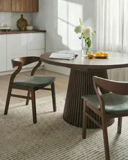 Set di 2 sedie da pranzo MAROA Legno Verde scuro/Marrone_1055097