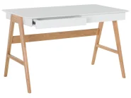 Biurko SHESLAY 120 cm 70 cm z szufladami Biały_611907