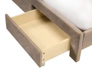 Bed with Storage Drawers LONZAC Velvet Taupe 160 x 200 cm (EU King Size)_1014849