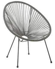 Sedia da giardino ACAPULCO II Rattan sintetico (PE) Grigio scuro_795138