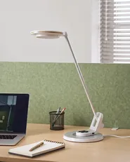 Lampada da scrivania a LED CORVUS con dimmer Metallo Bianco/Argento_1080376