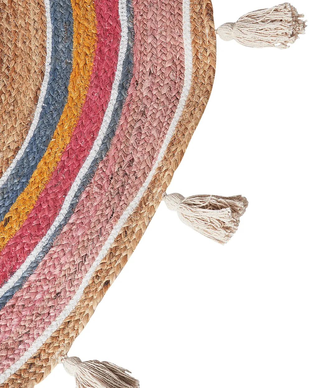 Kinderteppich ZANAVI Bunt ø 120 cm Jute_906534