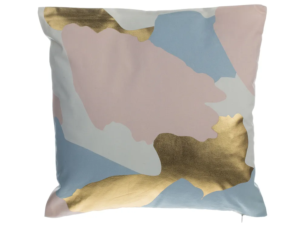 Set of 2 Decorative Cushions IXIA 45 x 45 cm Cotton Pink Abstract Pattern_769655