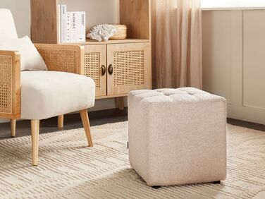 Boucle Footstool Beige KANSAS 