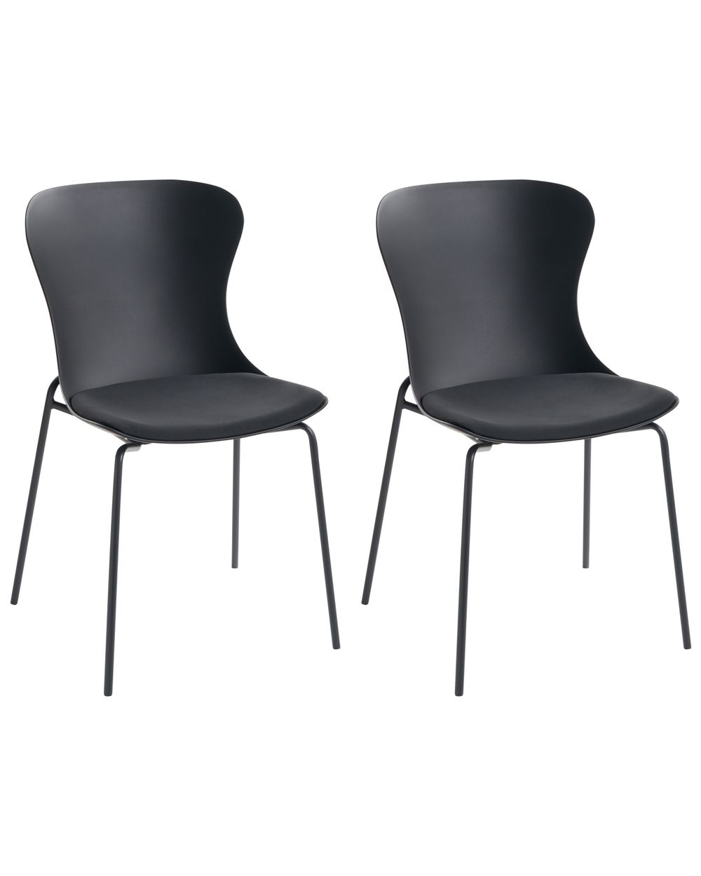 Set de 2 scaune dining PITSBURG  Negru
