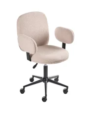 Sedia da scrivania MORAGA Bouclé Beige_1024875
