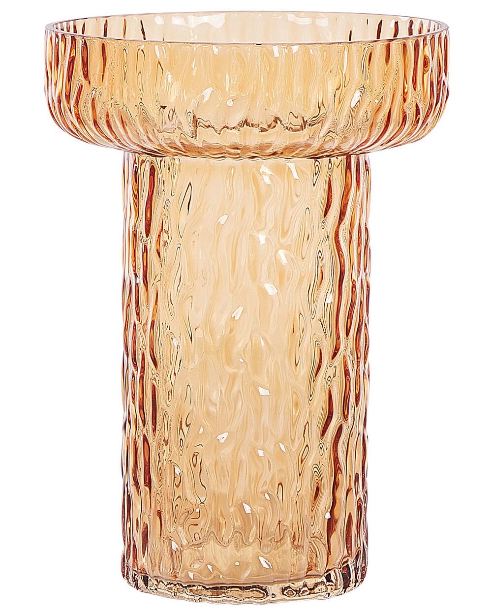Flower Vase PLATANIA 20 cm Glass Orange