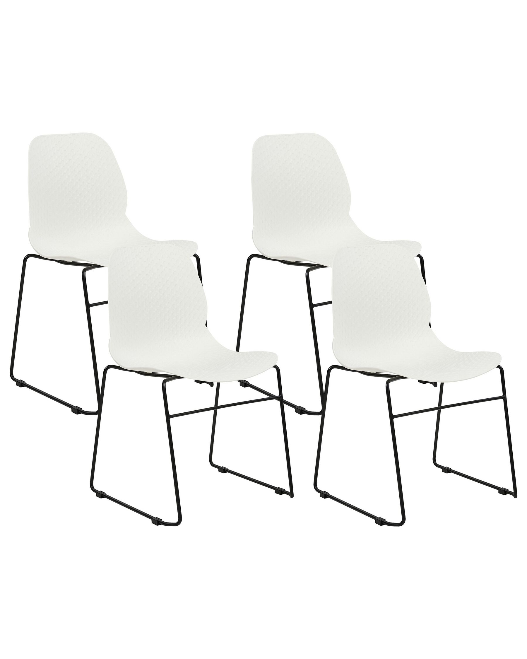 Sada 4 jídelních židlí bílé PANORA_873617