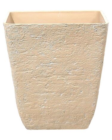 Maceta de mezcla de piedra beige arena 49 x 49 cm DELOS