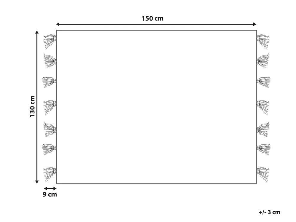 Blanket SENBUK 130 x 150 cm Multicolour_864033