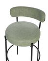 Set of 2 Boucle Bar Chairs Light Green ALLISON_915915