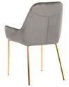 Set of 2 Velvet Dining Chairs Grey LOVERNA_767746