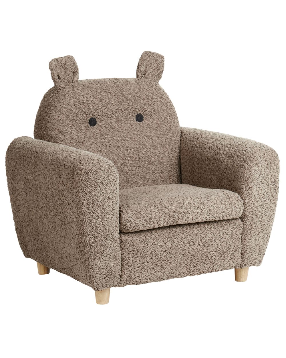 Boucle Kids Armchair Brown MARIBO Beliani