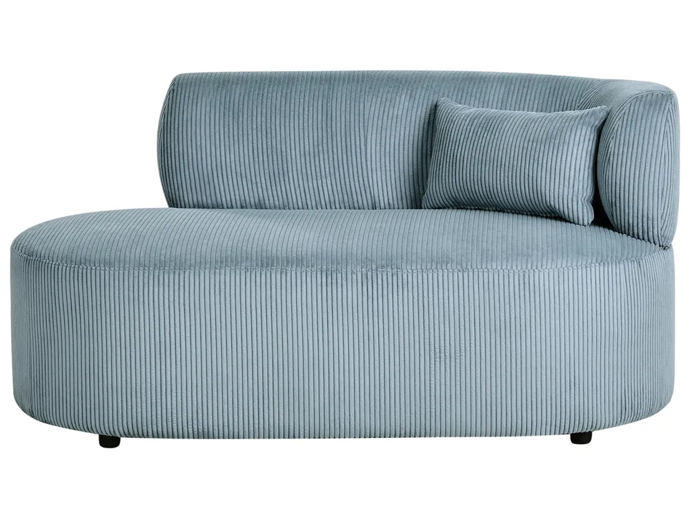 Right-Hand Chaise Longue VANVEY Corduroy Blue_1064390